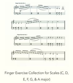 the finger exercise collection for scales c, d, e, f, g & a major