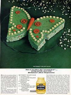 an advertisement for holland's marmalade with two heart shaped cakes