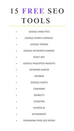 the top 15 free seo tools