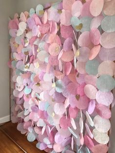 Paper Circle Garland, Paper Circle, Circle Garland, Garland Backdrops, Pastel Paper, Paper Garland, 1st Bday, Diy Birthday, Diy Party