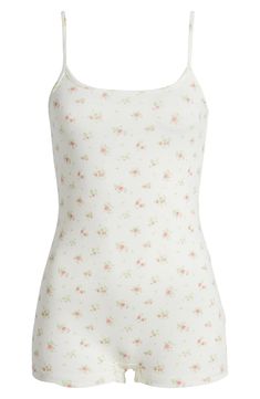 EDIKTED Ditsy Floral Open Back Romper | Nordstrom Cute Clothing Items, Pretty Little Things Outfits, Cute Clothes On Amazon, Coquette Romper, Coquette Amazon Finds, Floral Loungewear, Pretty Pjs, Paris Clothes, Pink Wishlist