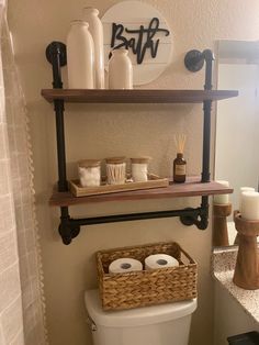 PRICES MAY VARY【Open Storage Shelf】This industrial bathroom pipe shelves,which is designed with open storage spaceensures you can take things straightly without hurting handsIt can be used as a kitchen rack to place oil and salt sauce cansas a bookshelf in the living room or in the bathroom for display make up things or changing clothes【Hanging On the Wall to Create Storage SpaceThis pipe shelves with wood will create more storage space for you to help you better organizeMoreoverthe metal round Make Up Things, Floating Shelves Black, Hanging Shelf Brackets, Industrial Wall Shelves, Pipe Shelving, Metal Wall Shelf, Shelf Industrial