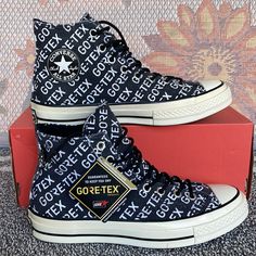 New In The Box No Lid Authentic Men’s Converse 162347c Chuck 70 Hi Black/White/Brown Sneakers Converse Boots, Converse Chuck 70, Chuck 70, Brown Sneakers, Stylish Shoes, Chucks Converse, Converse Shoes, Mens Shoes Sneakers, Vans Sneaker