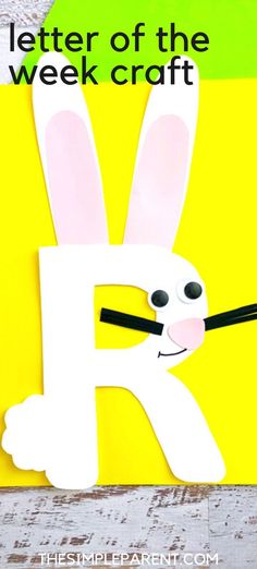 the letter r is for rabbit made out of paper