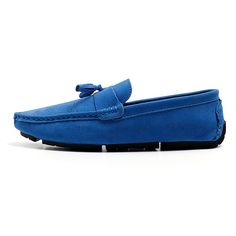 Category:Loafers  Slip-Ons; Upper Materials:Leather; Embellishment:Splicing; Season:Spring,Fall; Gender:Men's; Size Suggestion:standard size, select your usual size; Activity:Walking; Toe Shape:Round Toe; Style:Casual; Boot Shaft:Booties / Ankle Boots; Outsole Materials:Rubber; Occasion:St. Patrick's Day,Daily; Closure Type:Loafer; Function:Comfortable; Pattern:Solid Colored; Listing Date:10/16/2023; 2024 Trends:Retro,Comfort Loafers,Penny Loafers; Foot Length:; Foot Width:; Size chart date sour Spring Suede Boat Shoes With Round Toe, Spring Suede Slip-on Boat Shoes, Casual Blue Tassel Loafers With Leather Sole, Blue Moccasins For Spring With Flat Heel, Blue Spring Moccasins With Flat Heel, Spring Casual Blue Moccasins, Blue Spring Moccasins, Casual Tassel Loafers With Round Toe For Fall, Spring Business Boat Shoes With Round Toe