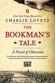 the bookman's tale by charles lovett, with an image of a city behind it