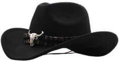 Casual Black Fedora For Festivals, Casual Black Hat Band For Festivals, Casual Black Felt Hat For Rodeo, Polo Hat, Types Of Hats, Skull Hat, Straw Cowboy Hat, Cowgirl Hat, Black Beanie