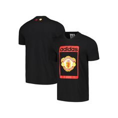 Broadcast your Manchester United pride in this Club T-shirt from adidas Originals. It features a large Manchester United crest in a framed design that focuses attention on your fandom. The soft material feels comfortable to sport all day.Broadcast your Manchester United pride in this Club T-shirt from adidas Originals. It features a large Manchester United crest in a framed design that focuses attention on your fandom. The soft material feels comfortable to sport all day.PRODUCT FEATURESOfficial Adidas Logo T-shirt For Sports Events, Black Adidas Logo T-shirt For Sports Season, Black Adidas T-shirt For Sports Season, Black Adidas Logo Top For Sports Events, Adidas Logo Crew Neck T-shirt For Sports Season, Manchester United Club, Club T Shirt, Manchester United, Adidas Men