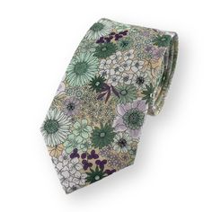 This Handcrafted Floral Tie Is Perfect For Weddings, Parties, Proms, Dates And Other Special Occasions - An Excellent Gift For Any Gentleman To Add To His Collection Of Dapper Style Accessories! Fabric: 100% Cotton Style: Slim/Narrow Width Approx. Measurements: W 2.5 In X L 58 In. Care: Dry Clean Only Note: This Listing Is For (1) Necktie Only. Other Articles/Accessories Are Not Included. Thank You! Elegant Multicolor Suit And Tie Accessories For Wedding, Elegant Multicolor Wedding Suit And Tie Accessories, Elegant Multicolor Ties For Wedding, Elegant Multicolor Wedding Ties, Green Standard Tie For Wedding, Multicolor Floral Print Wedding Ties, White Standard Tie For Wedding, Adjustable White Tie For Wedding, Fitted Green Ties For Wedding