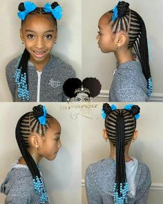 Back To School Braided Hairstyles, School Braided Hairstyles, Kids Style Hair, Braided Hairstyles For Kids, Natural Hairstyles For Kids