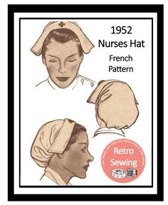 an old fashion nurse's hat pattern