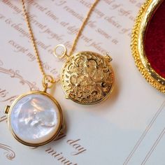 Secret Story ✨ Locket Pendant – Inner Sanctum Round Locket, Garnet And Gold, Pink Gem, Opal Ring Gold, Green Gems, Blue Gems, Gold Bracelet Chain, Sachets, Gems Jewelry