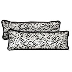 two black and white leopard print pillows