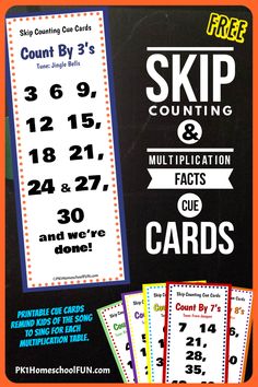 an advertisement for the free skip counting game