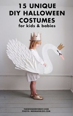 Unique Diy Halloween Costumes, Deer Costume For Kids, Rainbow Halloween Costume, Animal Costumes For Kids, Diy Doll Costume, Swan Costume, Creative Halloween Costumes Diy, Rainbow Halloween