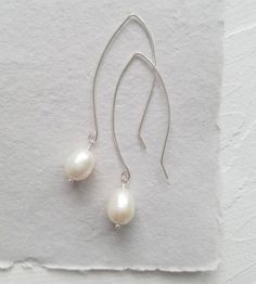 Dangle Pearl Earrings, Handmade Wedding Jewellery, Pearl Bridal Earrings, Large Pearl Earrings, Pearl Bridal Jewelry, Bridal Earrings Pearl, Pearl Bridal, Earrings Pearl, Delicate Jewelry