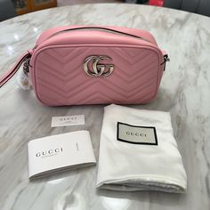 New Gucci Pink Shoulder Bag With Silver Hardware. Comes With Dust Bag And Tags. Formal Silver Gucci Shoulder Bag, Gucci Silver Shoulder Bag With Silver-tone Hardware, Gucci Bag With Silver-tone Hardware, Gucci Pink Bag, Designer Gucci Silver Bag, Silver Gucci Evening Bag, Designer Silver Gucci Bags, Pink Gucci Bag, Vintage Gucci Purse