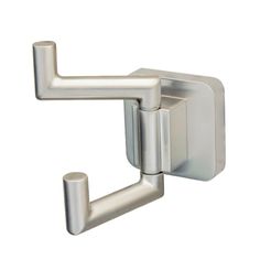 an image of a metal door handle on a white background with clipping to the side