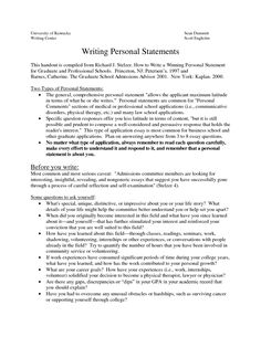 an example of a personal statement for a student's application to write a research paper