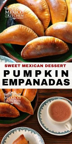 sweet mexican dessert pumpkin empanadas on a plate