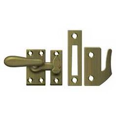 Solid Brass Window Casement Latch This Antique Brass finish window casement latch by Deltana Enterprises features a 2 7/8" L thumb turn latch. Designed to add security and beauty to windows. Install using the included jamb catch, mortise plate or flush (surface) catch.    Solid Brass Window Casement Latch - Thumb Turn   Antique Brass Finish   2 7/8" L   Includes Jamb Catch, Mortise Plate & Flush (Surface) Catch   Installation hardware included  Deltana CF66 Window Casement Latch Specifications: French Casement Windows, Casement Window Hardware, Shutter Hardware, Window Locks, Wooden Windows, Window Shutters, Casement Windows, Window Hardware, Window Frames