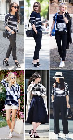 Basics: Stripes Striped Navy Shirt Outfit, Navy Blue Striped Shirt Outfit, Navy Stripe Top Outfit, Blue Striped Top Outfit, Striped Tshirt Outfits, Blue Striped Shirt Outfit, Planned Outfits, Striped Top Outfit, Outfits With Striped Shirts