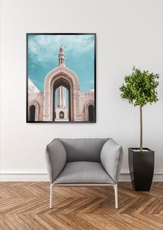 Sheikh Zayed Grand Mosque Entrance 16" x 24" (40x60 cm) Mosque Entrance, Sheikh Zayed Grand Mosque, Sheikh Zayed, Grand Mosque