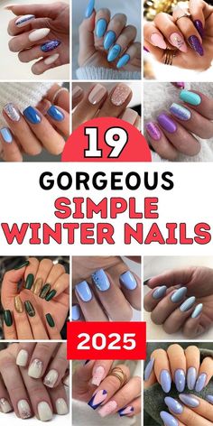 Winter Nail Designs Coffin Shape, Nail Designs For Winter 2024, Nail Ideas Powder Dip, Nail Ideas For Winter Dip Powder, Short Blue Nails, Short Acrylic Nails Almond, Simple Winter Nails, Square Gel Nails