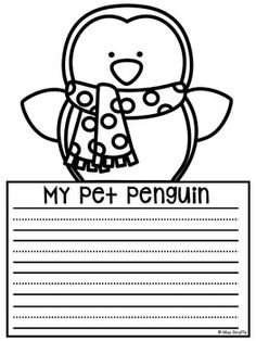 a penguin with the words my pet penguin on it's back and an image of a