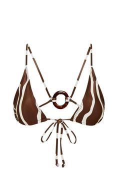 Brown Beachwear Swimwear With Adjustable Straps, Brown Triangle Top Swimwear With Adjustable Straps, Brown Triangle Top Swimwear For Sunbathing, Brown Triangle Top Swimwear For Beach, Chic Brown Swimwear For The Beach, Chic Brown Swimwear For Beach, Jamaica Outfits, Boho Swimwear, Swim Brands