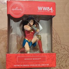 the wonder woman action figure is in its box