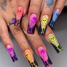 Fall Nail Art Designs, Manicure Tips, Fall Nail Art, Pink Halloween