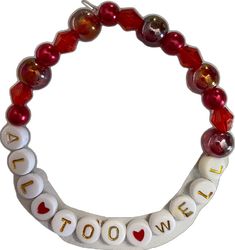 Casual Valentine's Day Jewelry Bracelet, Adjustable Casual Bracelets For Valentine's Day, Casual Round Beads Bracelets For Valentine's Day, Inspirational Multicolor Bracelet Jewelry, Red Novelty Beaded Bracelets For Friendship, Inspirational Multicolor Bracelet, Inspirational White Bracelets For Friendship, White Novelty Stretch Bracelet For Friendship, Multicolor Inspirational Jewelry For Friendship