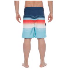 This Rokka&Rolla Men's 9" Quick Dry Swim Trunks, up to Size 2XL is your must have beachwear essential. The men's 9'' inseam board shorts are equipped with UPF 50+ for enhanced UV sun protection. With breathable, stretch fabric to allow you to remain lightweight when swimming. These Rokka&Rolla men's 4-way stretch swim trunks with quick-dry microfibers help improve the water-resistance in your swimsuit. It also helps dry faster when your boys are out from the water-based sports activities. Also f Hawaiian Surfing Bottoms For Summer, Blue Hawaiian Bottoms For Beach Party, Hawaiian Style Swim Trunks For Surfing, Multicolor Beachy Surfing Bottoms, Beachy Multicolor Surfing Bottoms, Hawaiian Style Swim Trunks For Surfing Vacation, Hawaiian Blue Swim Trunks For Beach, Multicolor Surfing Bottoms For Vacation, Multicolor Bottoms For Water Sports And Beach Season