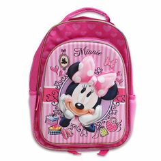 DISNEY MINNIE BACKPACK + LUNCH BAG ONE backpack + ONE matching lunch bag/tote BACKPACK Measures approximately 16 in x 12 in x 5 in. Pop Out 3D design on the front Main and front compartments with zipper closure TWO side mesh pockets Cushioned adjustable shoulder straps Cushioned sturdy top carry handle Item is brand new LUNCH Measures approximately 9 in x 7.5 in x 3.25 in. Cushioned handle Pop Out 3D design on the front Perfect for carrying snacks, lunch, crafts, toys and games for trips etc... Animal Bags, Kids Rolling Backpack, Puppy Backpack, Minnie Mouse Backpack, Rottweiler Puppy, Jojo Bows, Doll Backpack, 3d Animals, Backpack Hiking