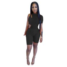 Women Mesh One Short Sleeve Romper+crop Tops Two Piece Set Black Two-piece Crop Top For Summer, Summer Black Two-piece Crop Top, Black Cropped Sets For Summer, Black Cropped Summer Sets, Solid Two-piece Crop Top Set, Casual Cropped Sets For Night Out, Cropped Two-piece Crop Top For Night Out, Mesh Outfits, Mesh Outfit