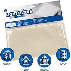 a package of light filters for home and office use