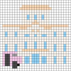 a cross stitch pattern with squares and dots