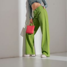 Style: Casual Fit: Loose Fabric: Denim Pattern: Solid Element: Pocket,Zipper Rise: Regular Rise Product Type: Wide Leg Pant Length: Full Main Composition: Cotton Season: Seasonless Trendy Spring Jeans With Zip Fly, Trendy Zip Fly Jeans For Spring, Chic Green Cotton Jeans, Trendy Cotton Jeans With Zipper Closure, High Waist Jeans With Zipper Closure For Spring, Summer Green Jeans, Spring Wide Leg Jeans With Zipper Closure, Wide Leg Jeans With Zipper For Spring, Wide Leg Jeans With Zipper Closure For Spring