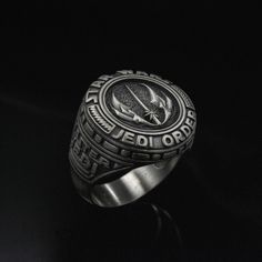 Jedi Order Ring is highly detailed handcrafted exclusive jewelery that made by skilled craftsmen of Angelios Jewelry. It can be ordered in different sizes and different finishes. Be sure you checked our Sterling Silver Miscellaneous Ring Collection. Visit FAQs page and Care Guide for more details.