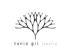 the logo for tania gill jewelry, which is designed to look like a flower