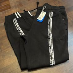 Adidas 2pc Sweatshirt Hoodie And Sweatpants; Black & White; New With Tags (No Tag On Hoodie) Sweatpants Black, Hoodie And Sweatpants, Adidas Sweatshirt, Adidas Pants, Adidas Black, Black Adidas, Sweatshirt Hoodie, Adidas Women, Track Pants