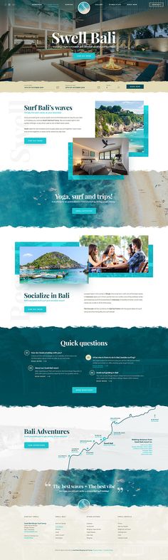 the website design is designed to look like an ocean scene