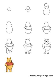 winnie the pooh coloring pages for kids to color and learn how to draw them