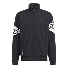 Adidas Fi Bp1 Wvj Casual Sports Stand Collar Logo Jacket Black HE7452 (Couple/Gift to Boyfriend) Urban Style Track Jacket For Sports, Adidas Training Track Jacket, Adidas Track Jacket For Training, Adidas Sportswear Track Jacket For Training, Adidas Athleisure Track Jacket For Sports, Adidas Functional Track Jacket For Sports, Adidas Sporty Track Jacket For Training, Sporty Adidas Windbreaker For Winter, Athleisure Track Jacket With Three Stripes For Training