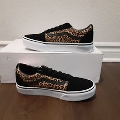 Brand New In The Box Platform Style Free Top Or Sweater With Full Price Purchase Add To Bundle For Discount Casual Vans Tops With Graphic Print, Vans Leopard, Vans Leopard Shoes, Vans Animal Print, Leopard Vans, Van Color, Shoe Inspo, Womens Vans, Vans Shoes