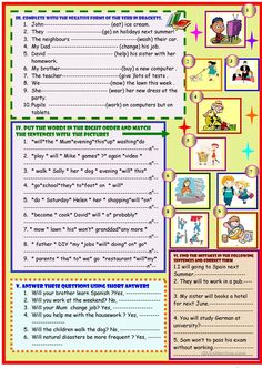 an activity sheet for children's reading with pictures and words on the front page