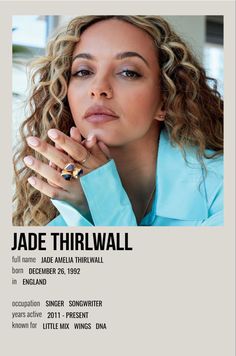 the poster for jade thirlwall's upcoming album