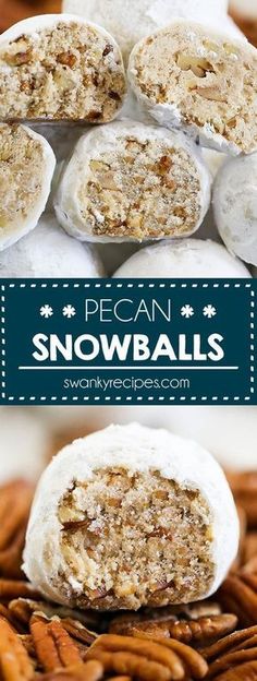 pecan snowballs are the perfect treat for st patrick's day or any holiday celebration