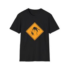 🦟 Giant Mosquito Sign Meme T-Shirt 🦟 🚨 BREAKING NEWS: Mosquito Season Out of Control! 🚨 This just in--mosquito season has taken a wild turn! Reports are flooding in from backyards and campsites across the nation, and it seems we're dealing with not your average mosquitoes. No, these are the GIANT mosquitoes that seem like they've been lifting weights all winter, swooping down on unsuspecting victims! 😱🦟 People everywhere are swatting in panic, shielding their drinks, and running for cover, Mosquito Meme, Giant Mosquito, Giant Insects, Lifting Weights, Meme Design, Meme Tshirts, Out Of Control, Still Standing, Backyards